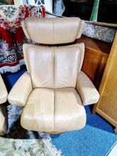 Load image into Gallery viewer, Stressless Recliner Swivel Chair &amp; Footstool
