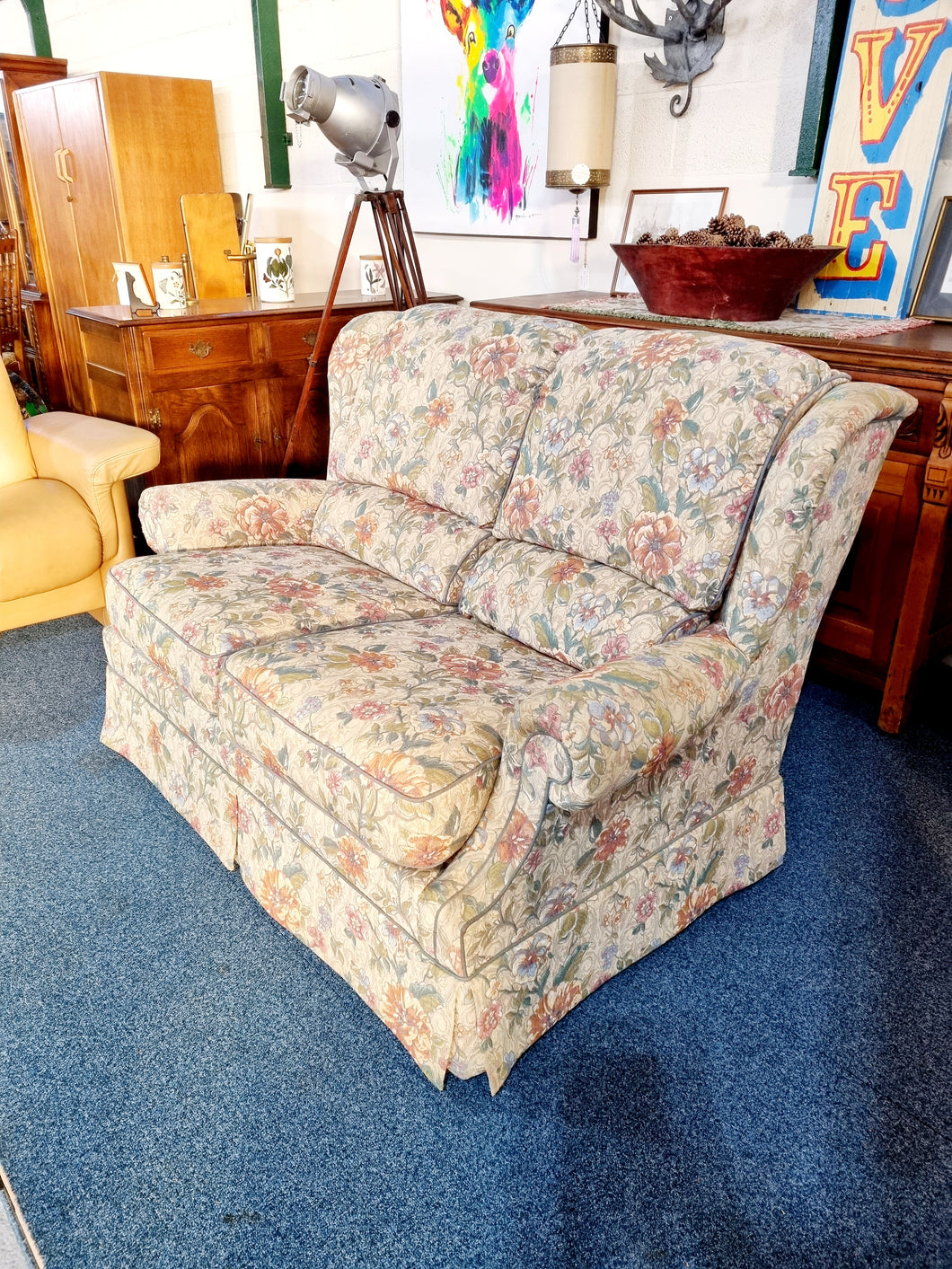 Two Seater G Plan Floral Cottage Sofa