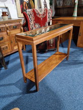 Load image into Gallery viewer, Glass Top Console Table With Pot Board Base

