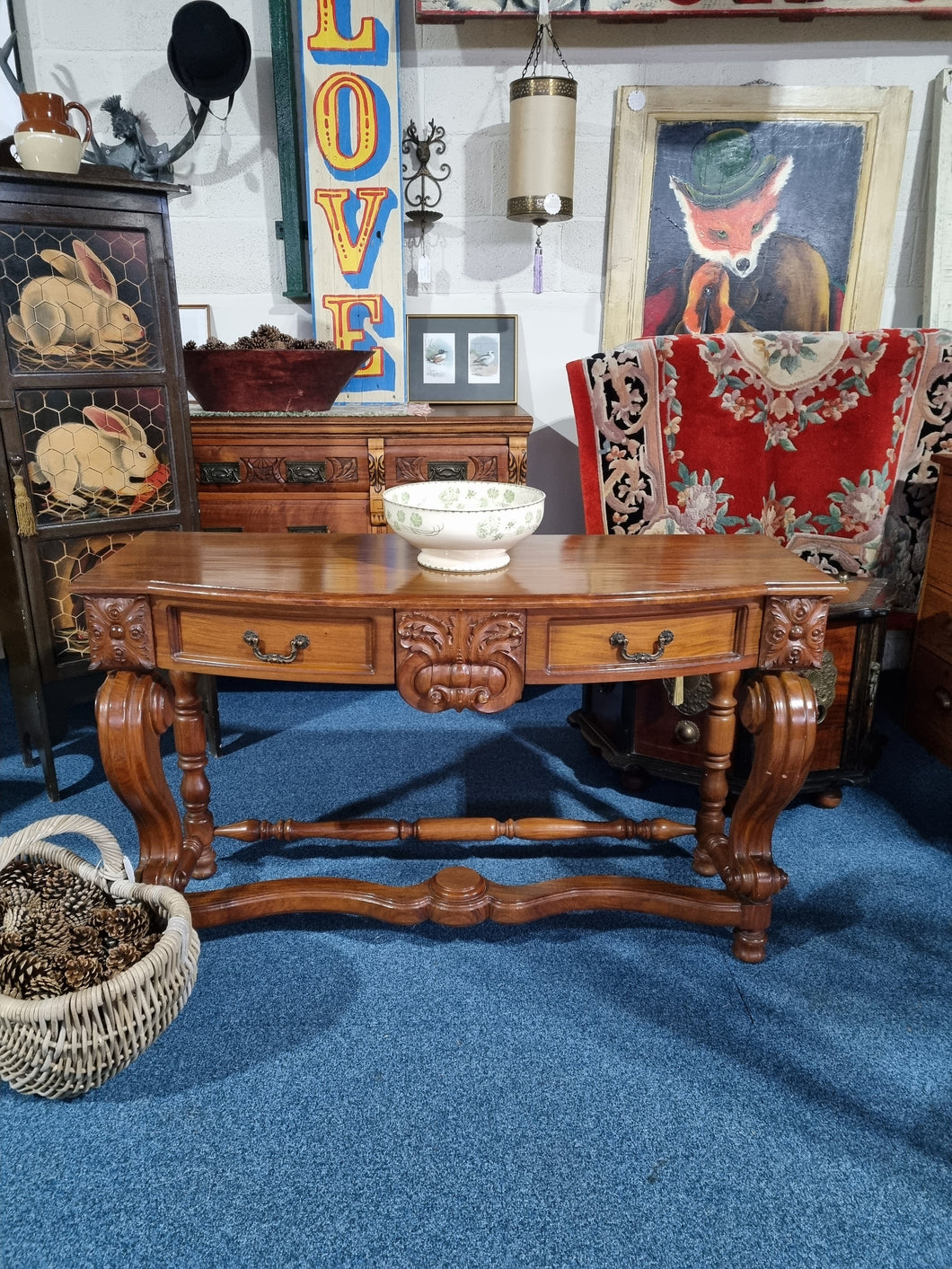 Colonial Style Mahogany Console/Hall table