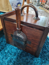 Load image into Gallery viewer, Victorian Oak Coal Box With Original Shovel
