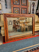 Load image into Gallery viewer, Oak Antique Victorian Wall Mirror
