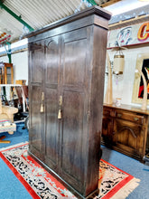 Load image into Gallery viewer, Early 20th Century Oak Stained Hall Coat Cupboard
