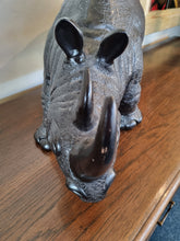 Load image into Gallery viewer, Large Carved Metal Rhino
