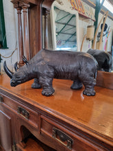 Load image into Gallery viewer, Large Carved Metal Rhino
