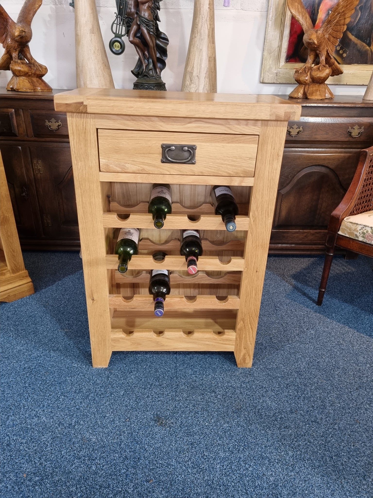 Light Oak Wine Rack | Charlotte Rose Interiors