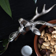 Load image into Gallery viewer, Silver Nickel Stag Head Detail Bottle Opener

