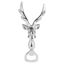 Load image into Gallery viewer, Silver Nickel Stag Head Detail Bottle Opener
