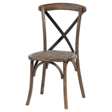 Load image into Gallery viewer, Oak Cross Back Dining Chair
