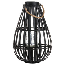 Load image into Gallery viewer, Floor Standing Domed Wicker Lantern With Rope Detail
