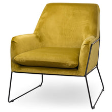 Load image into Gallery viewer, Eva Framed Mustard Velvet Club Chair
