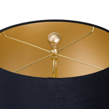 Load image into Gallery viewer, Jem Honey Comb Gold Table Lamp With Black Velvet Shade
