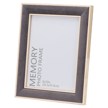 Load image into Gallery viewer, Grey Velvet With Gold 8X10 Frame
