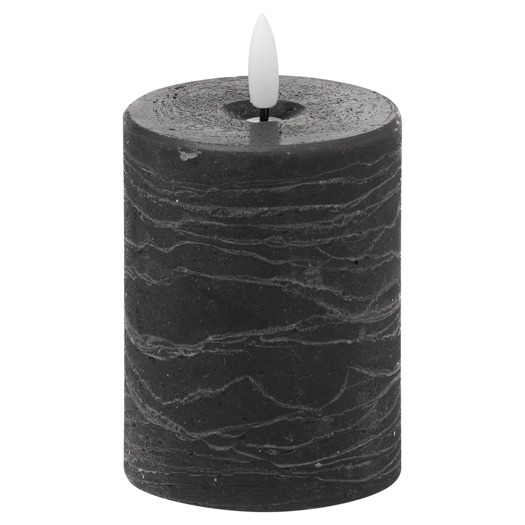 Luxe Collection Natural Glow 3x4 Black LED Candle
