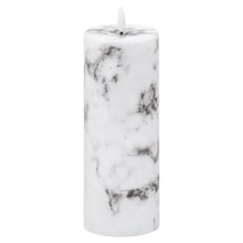 Load image into Gallery viewer, Luxe Collection Natural Glow 3x8 Marble Effect LED Candle
