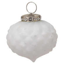 Load image into Gallery viewer, The Noel Collection White Textured Small Hanging Bauble
