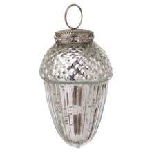 Load image into Gallery viewer, The Noel Collection Small Silver Hanging Acorn Decoration
