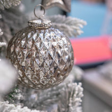 Load image into Gallery viewer, The Noel Collection Silver Large Honeycomb Bauble
