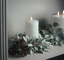 Load image into Gallery viewer, Small Frosted Candle Wreath
