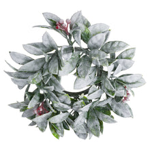 Load image into Gallery viewer, Small Frosted Candle Wreath
