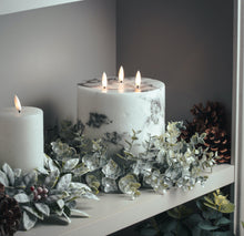 Load image into Gallery viewer, Large Frosted Eucalyptus Candle Wreath
