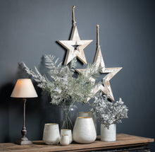 Load image into Gallery viewer, Large Antique White Wooden Sparkle Star
