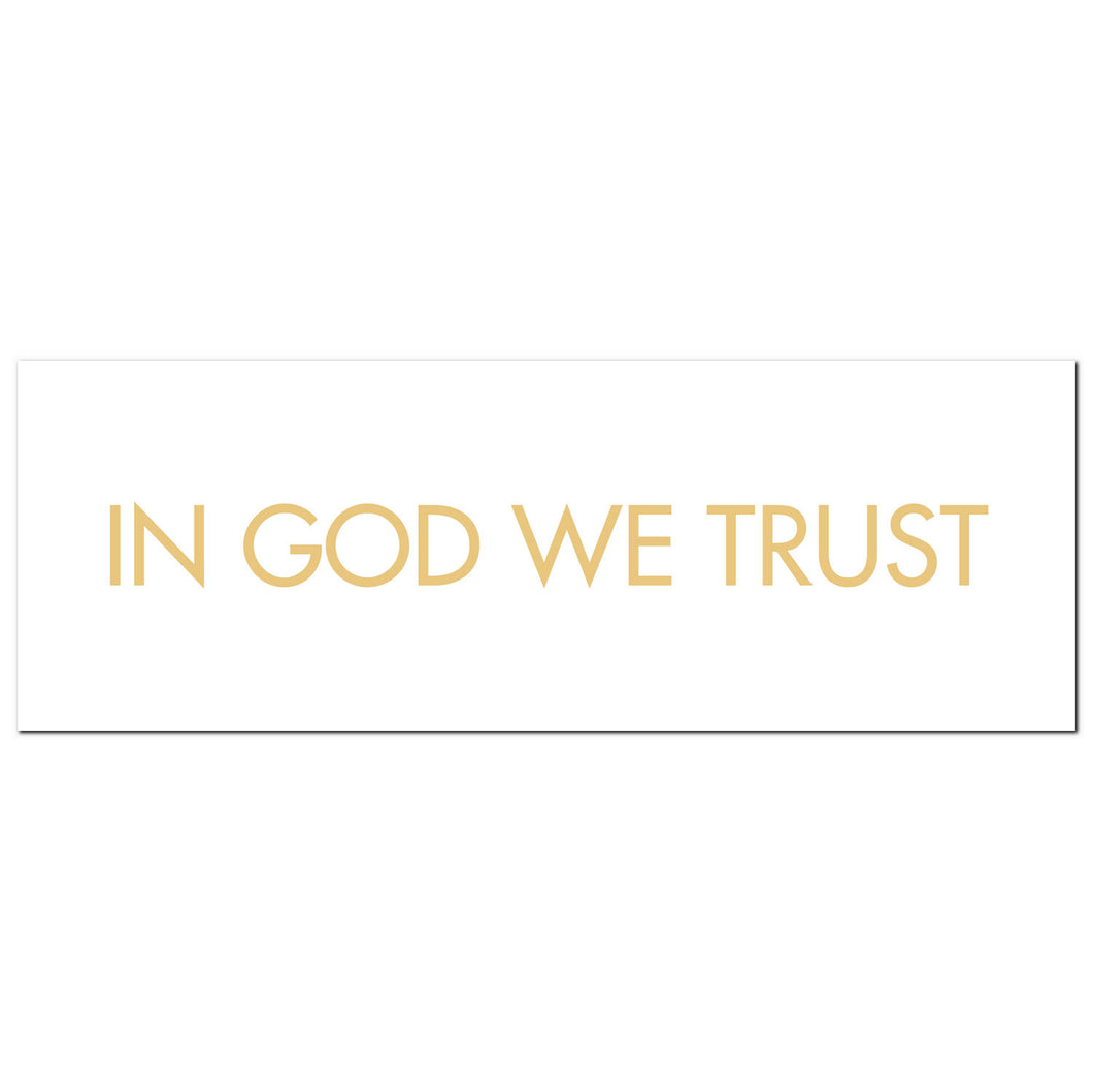 In God We Trust Gold Foil Plaque