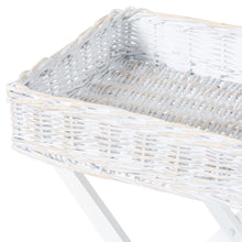 Load image into Gallery viewer, White Wash Wicker Basket Butler Tray
