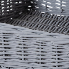 Load image into Gallery viewer, Large Grey Wicker Basket Butler Tray
