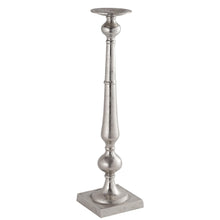 Load image into Gallery viewer, Farrah Collection Silver Tall Dinner Candle Holder
