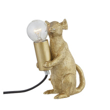 Load image into Gallery viewer, Marvin The Mouse Gold Table Lamp
