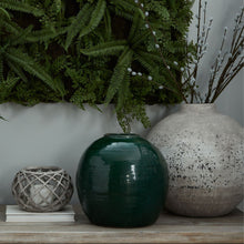 Load image into Gallery viewer, Garda Emerald Glazed Tiber Vase
