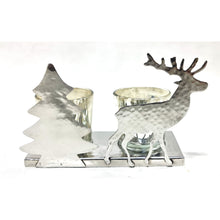 Load image into Gallery viewer, Silver Two Tealight Holder
