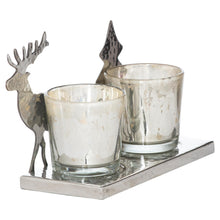 Load image into Gallery viewer, Silver Two Tealight Holder
