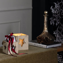 Load image into Gallery viewer, Washed Wood Large Star Tealight Candle Holder
