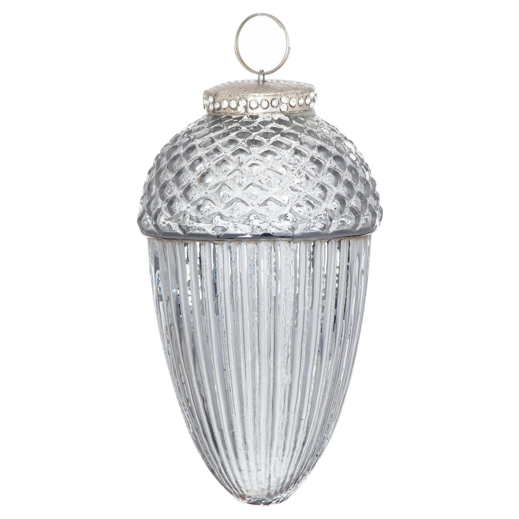 The Noel Collection Smoked Midnight Large Acorn Bauble