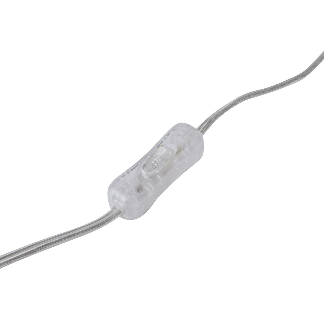 Baleria Chrome Lamp With Woven Shade