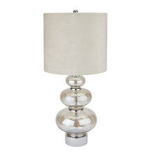 Load image into Gallery viewer, Justicia Metallic Glass Lamp With Velvet Shade
