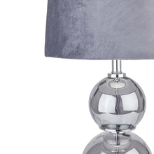 Load image into Gallery viewer, Shamrock Metallic Glass Lamp With Velvet Shade
