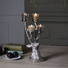 Load image into Gallery viewer, Silver Stag Four Tealight Holder
