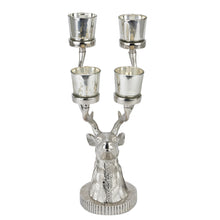 Load image into Gallery viewer, Silver Stag Four Tealight Holder
