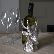 Load image into Gallery viewer, Silver Stag Wine Bottle Holder

