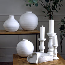 Load image into Gallery viewer, Tiber Large Matt White Ceramic Vase
