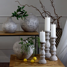 Load image into Gallery viewer, Small Stone Ceramic Column Candle Holder
