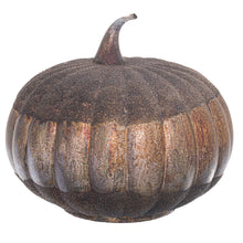 Load image into Gallery viewer, Large Burnished Decorative Pumpkin
