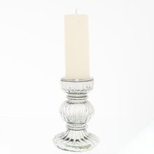 Load image into Gallery viewer, Smoked Midnight Large Ribbed Candle Holder
