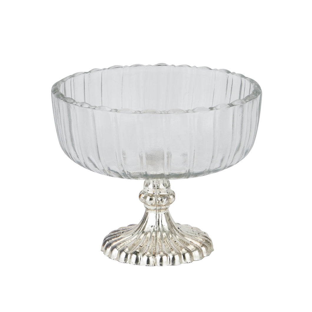 Small Fluted Glass Display Bowl