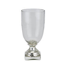 Load image into Gallery viewer, Silver Footed Hurricane Lamp
