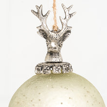 Load image into Gallery viewer, The Noel Collection Silver Stag Top Bauble
