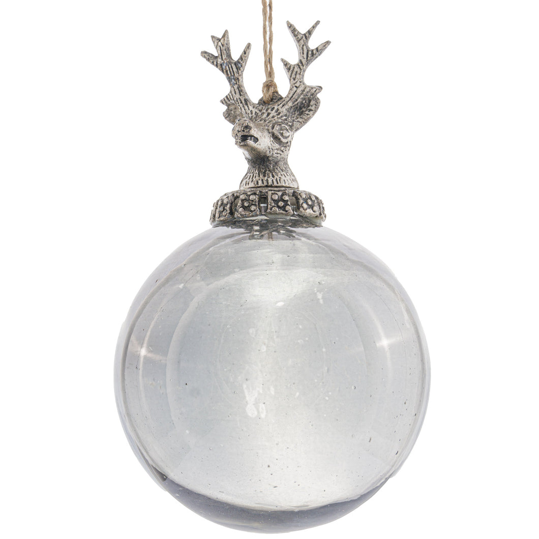 The Noel Collection Smoked Midnight Stag Top Bauble